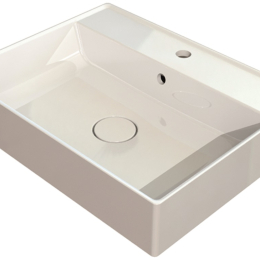 Vasque à poser Minéral composite blanc brillant-WB0517C600C