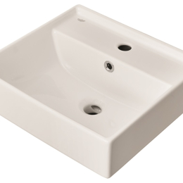 Vasque à encastrer céramique blanc brillant CUBO 43