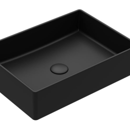 Vasque rectangle noir mat à poser