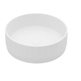 Vasque ronde blanc mat à poser