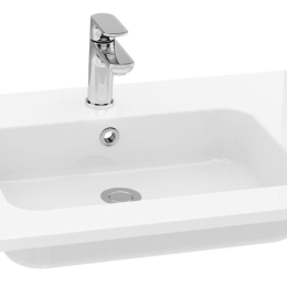 Plan vasque Savane Composite blanc brillant 140 cm
