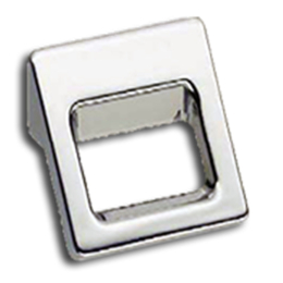 Bouton carré incliné chromé brillant