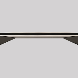Poignée métallique chrome noir 612