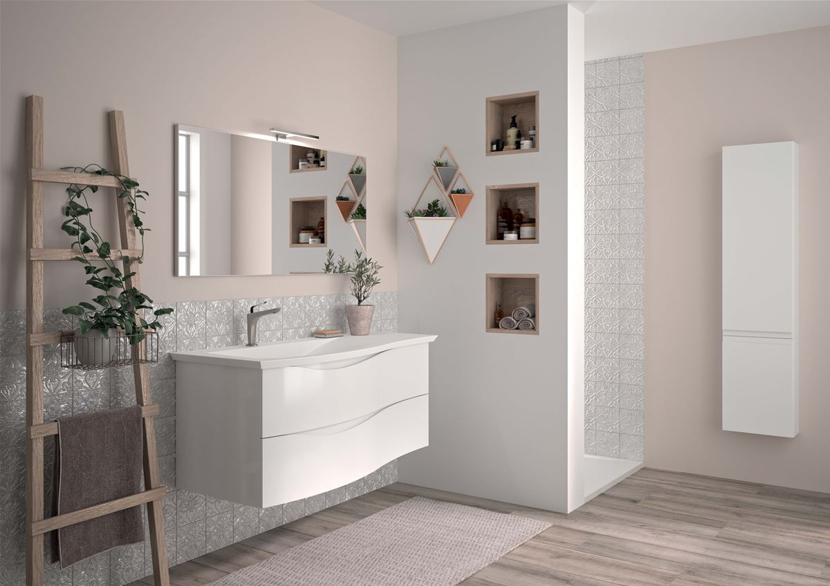 Curl Blanc laqué brillante