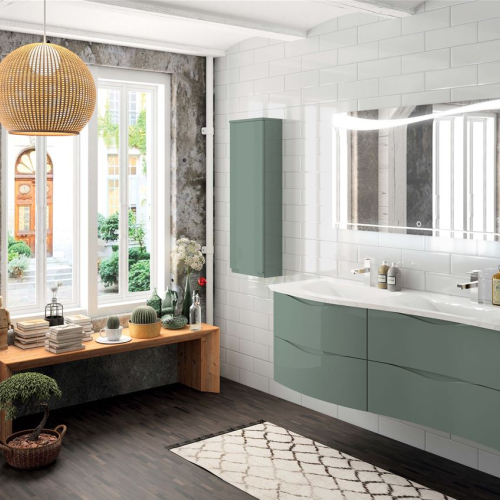 Curl Vert sauge laqué brillante