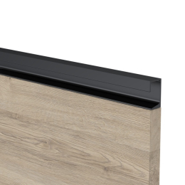 Poignée Profilée Toscane alu encastrée en queue de sapin noir mat