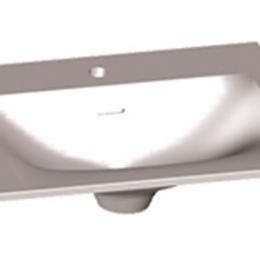 Plan Vasque GSPLAN 2 vasques marbre reconstituées blanc brillant 1200mm