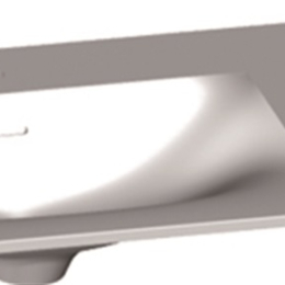 Plan Vasque TEPLAN marbre reconstitué blanc mat 1000mm