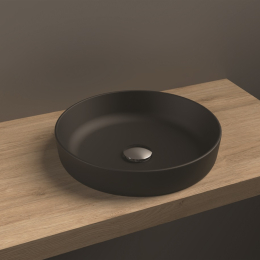 Vasque Lyre semi encastrée céramique noir mat diam. 400mm
