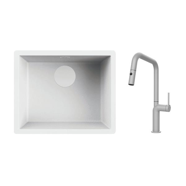 Pack évier + mitigeur PACKSTELOBLANCU