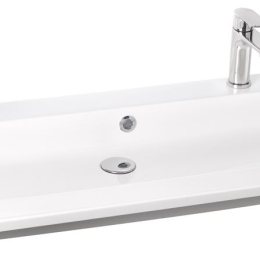 Plan simple vasque Céramique blanc brillant 120 cm