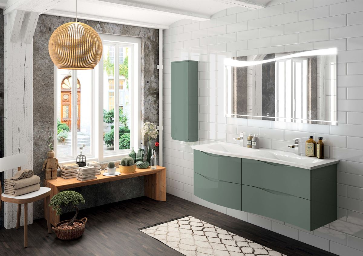 Curl Vert sauge laqué brillante