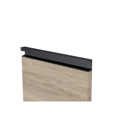 Poignée Profilée Toscane alu encastrée en queue de sapin noir mat