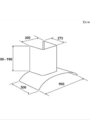Hotte décorative murale AD1070X