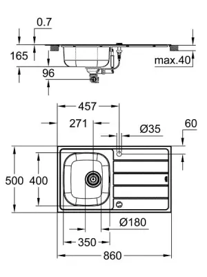 Pack évier + mitigeur 31565SD1