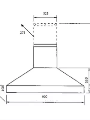 Hotte décorative murale FHDSE900RDN
