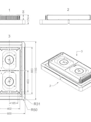Plafonnier avec moteur D230