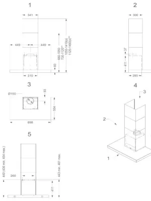 Hotte décorative murale D7600