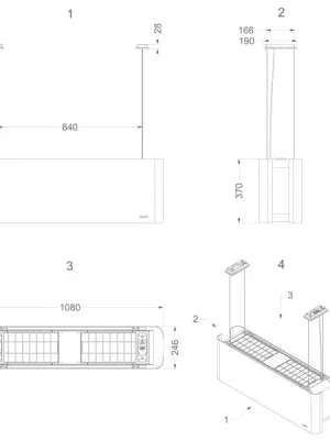 Hotte décorative îlot D7552