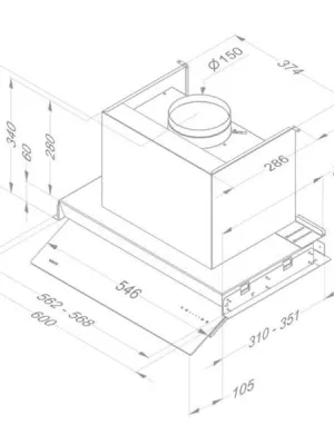 Hotte encastrée D8710