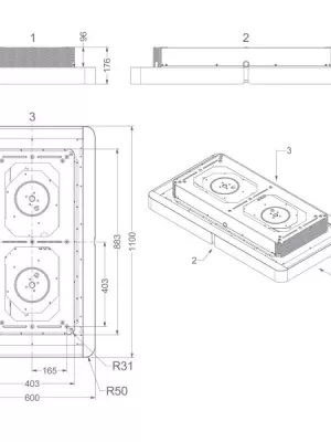 Plafonnier avec moteur D232