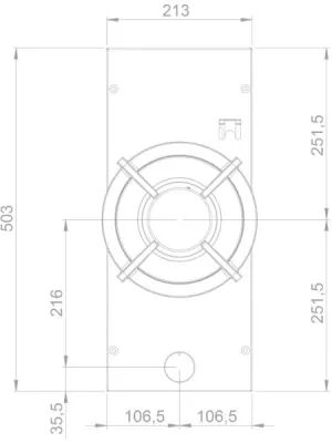 Table de cuisson gaz D56002