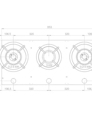 Table de cuisson gaz D56008
