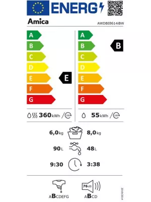 Lave-linge séchant Tout-intégrable AWDBI8614IBW