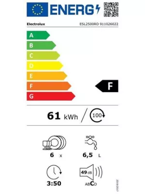 Lave-vaisselle Tout-intégrable compact ESL2500RO