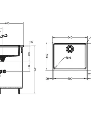 Cuve sous plan 471497