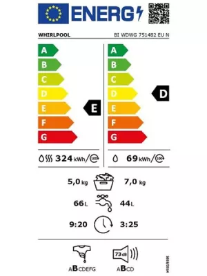 Lave-linge séchant Tout-intégrable BIWDWG751482EUN