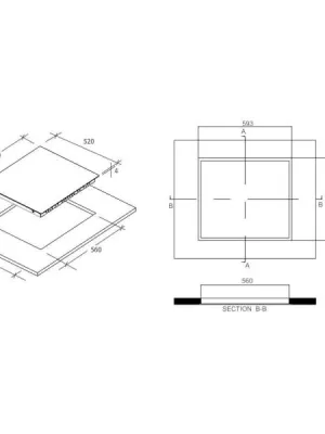 Table vitrocéramique CC64CH