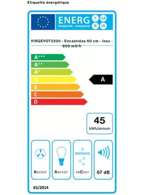 Hotte encastrée VIRGEVOT3230