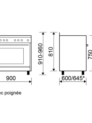 Piano de cuisson mixte GE960CBIX2