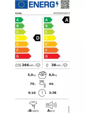 Lave-linge séchant Tout-intégrable BC4S485M4D8-S