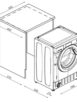 Lave-linge séchant Tout-intégrable BC4S485M4D8-S