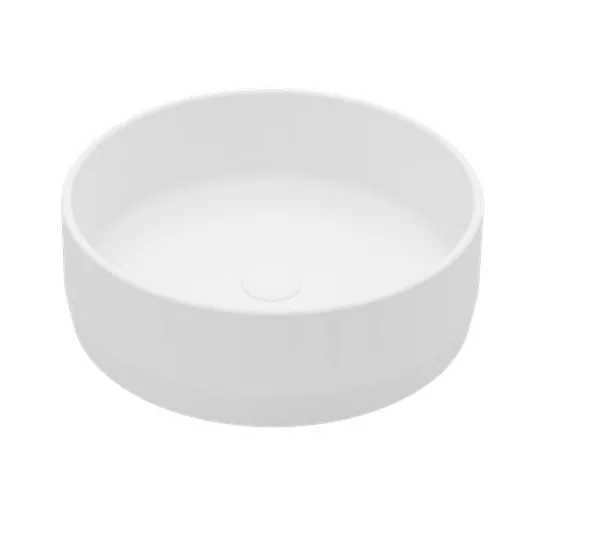 Vasque ronde blanc mat à poser