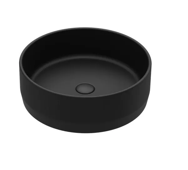 Vasque ronde noir mat à poser