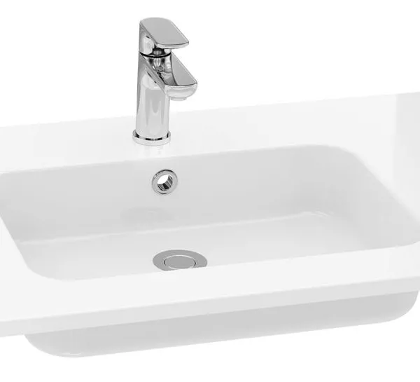 Plan vasque Savane Composite blanc brillant 140 cm