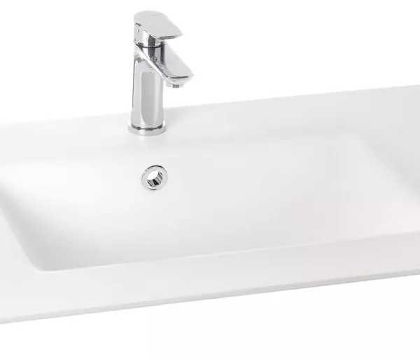 Plan vasque Solid surface blanc mat 70 cm