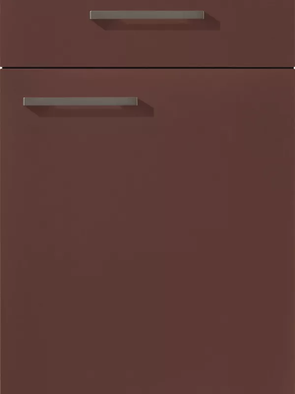 Façade Laque laminate rouge rouille ultra mat