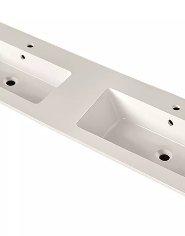 Vasque à encastrer-NICOS INTERNATIONAL- minéral composite blanc brillant MA