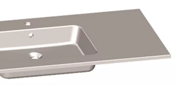 Plan Vasque ZOE marbre reconstitué brillant 1200mm