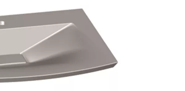 Plan Vasque CLPLAN marbre reconstitué brillant 700mm