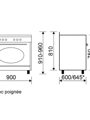 Piano de cuisson gaz GU960CMR2