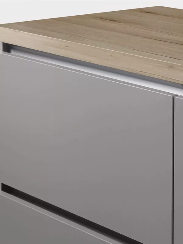 Poignée profilée aluminium 002 Aspect acier inox