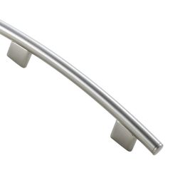 Poignée courbe chromée brossée