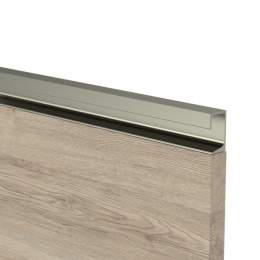 Poignée Profilée Toscane alu encastrée en queue de sapin soie