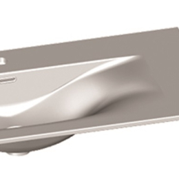 Plan Vasque EDGE moulé céramique blanc brillant 1000mm