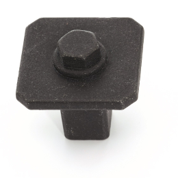 Bouton carré métal vieilli